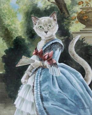 Раскраска принцесса с котиком #39 #460278