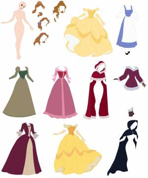Раскраска принцесса с одеждой #36 #460314