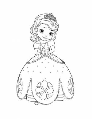 Раскраска принцесса софия для девочек #34 #460389
