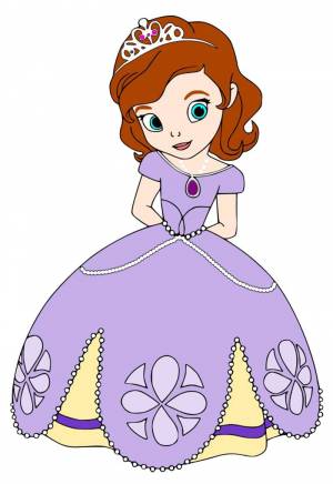 Раскраска принцесса софия для детей #17 #460408