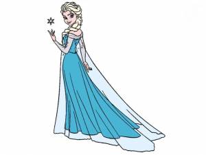 Раскраска принцесса эльза для детей #2 #460427
