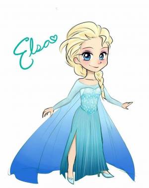 Раскраска принцесса эльза для детей #12 #460437