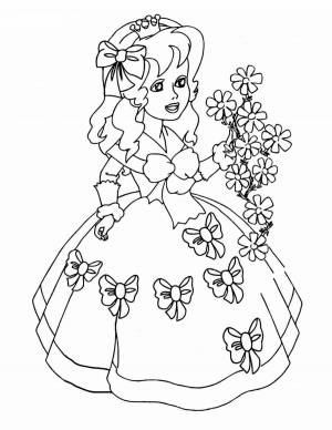 Раскраска принцессы для девочек 4 5 лет #17 #460555