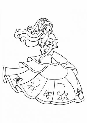 Раскраска принцессы для девочек 4 5 лет #22 #460560