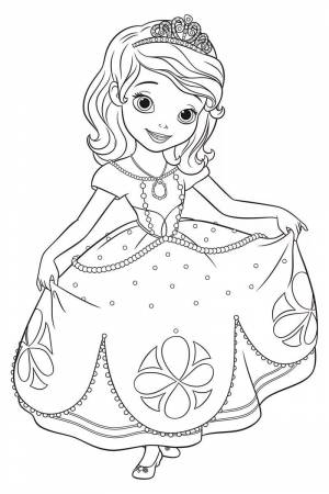 Раскраска принцессы для девочек 4 5 лет #38 #460576