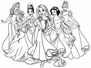 Раскраска принцессы для девочек 7 лет #10 #460587