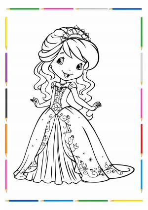 Раскраска принцессы для девочек 7 лет #15 #460592