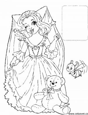 Раскраска принцессы для девочек 7 лет #21 #460598