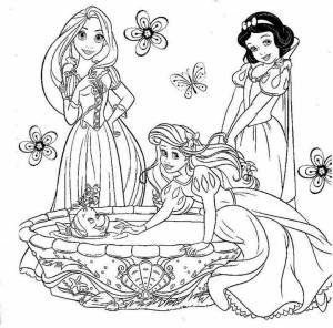 Раскраска принцессы для девочек 7 лет #30 #460607
