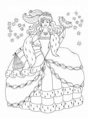 Раскраска принцессы для девочек 7 лет #33 #460610