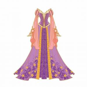 Раскраска принцессы платье #16 #460669