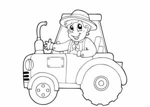 Раскраска профессии на транспорте для детей 5 6 лет #9 #462913