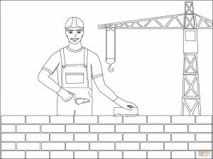 Раскраска профессия строитель для детей #10 #463186