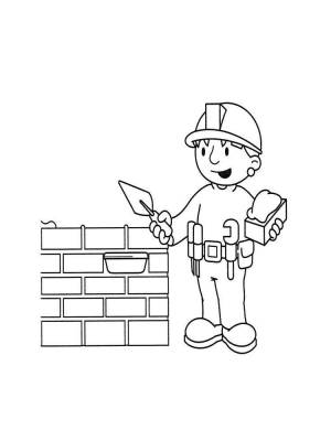 Раскраска профессия строитель для детей #11 #463187