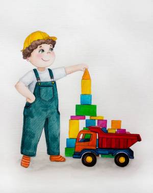 Раскраска профессия строитель для детей #12 #463188