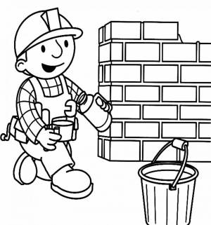 Раскраска профессия строитель для детей #26 #463202