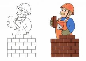 Раскраска профессия строитель для детей #35 #463211