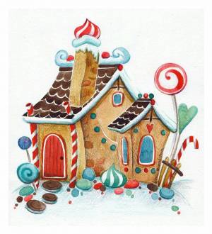 Раскраска пряничный домик для детей #7 #463395