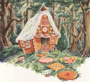 Раскраска пряничный домик для детей #8 #463396