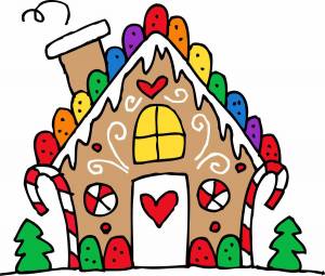 Раскраска пряничный домик для детей #13 #463401