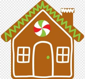 Раскраска пряничный домик для детей #30 #463418