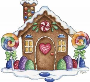 Раскраска пряничный домик для детей #31 #463419