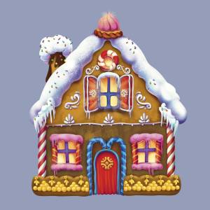 Раскраска пряничный домик для детей #32 #463420
