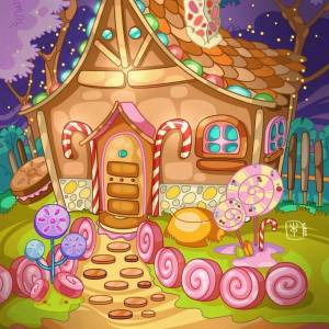 Раскраска пряничный домик для детей #33 #463421