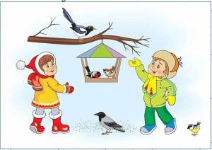 Раскраска птицы зимой для детей #5 #463930
