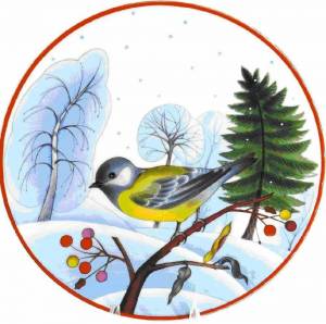 Раскраска птицы зимой для детей #17 #463942