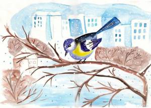 Раскраска птицы зимой для детей 3 4 лет #3 #463966