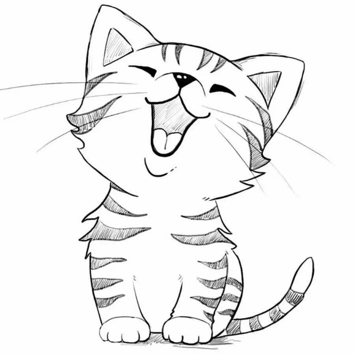 Простые рисованные картинки карандашом. Котик рисунок. Легкие рисунки для срисовки. Лёгкие рисунки для Сприсовки. Рисунок кошки для срисовки легкие.