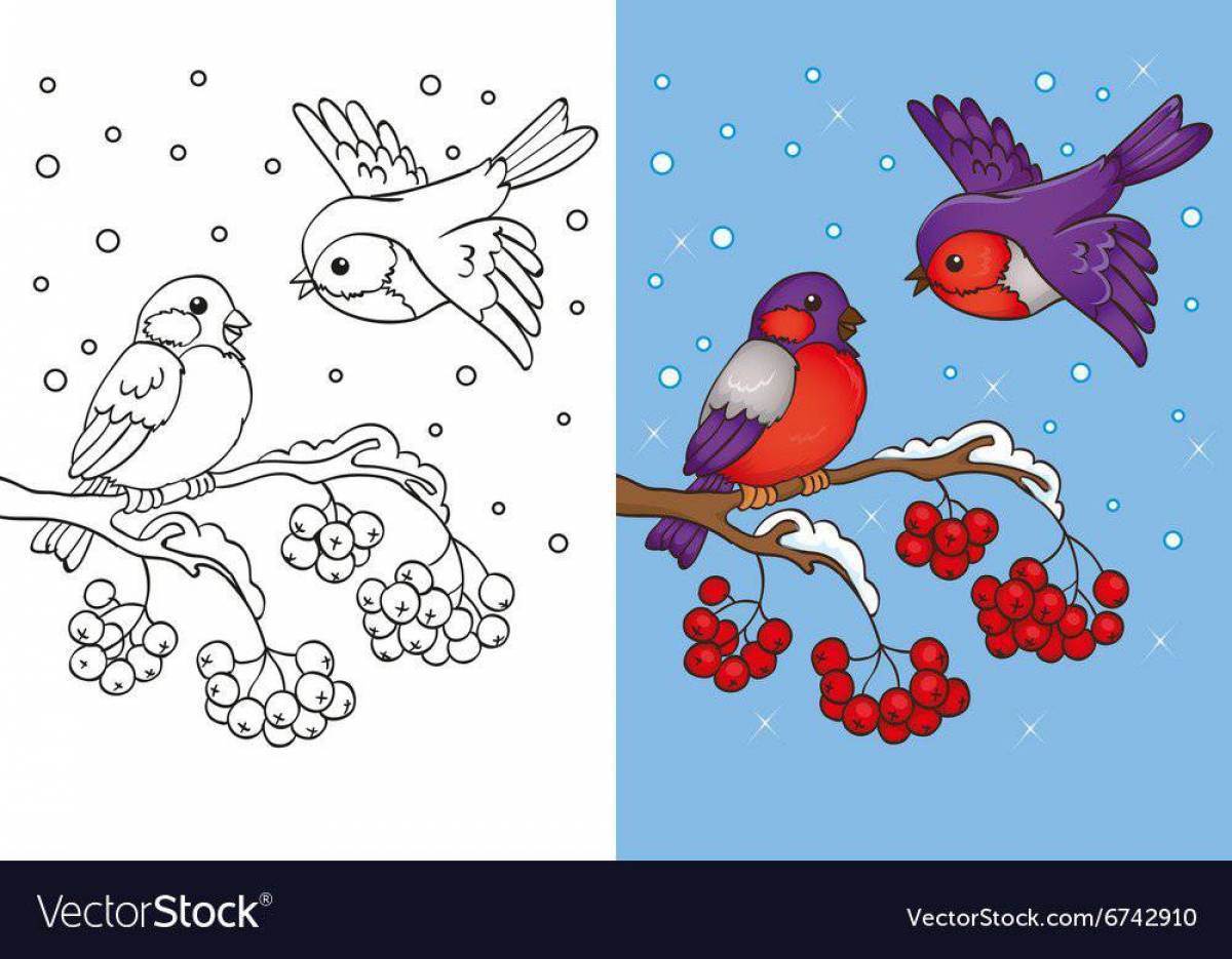 Птицы зимой для детей 3 4 лет #8