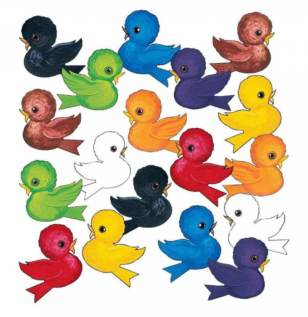 Птички для оформления группы. Птицы для детей. Разноцветные птицы для детей. Птички для вырезания цветные. Птички картинки для детей.