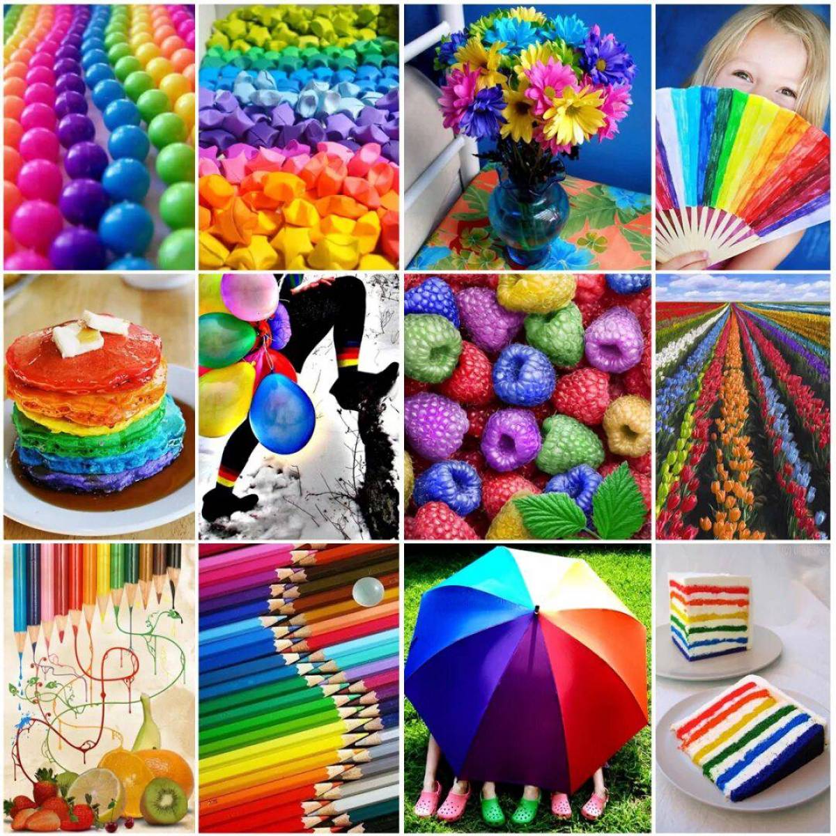 Сделай цвет разноцветным. Радужные цвета. Красочные вещи. Разноцветные предметы. Разноцветные предметы коллаж.