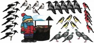 Раскраска птицы зимой для детей 6 7 лет #31 #464031