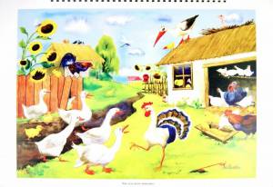 Раскраска птичий двор для детей #13 #464207