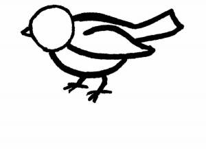 Раскраска птичка для детей 2 3 лет #15 #464277