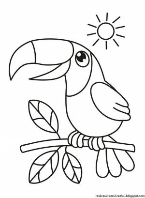 Раскраска птички для детей 4 5 лет #18 #464478