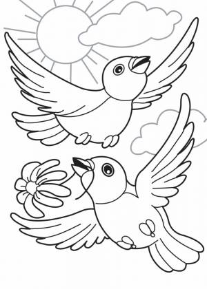 Раскраска птички для детей 4 5 лет #21 #464481