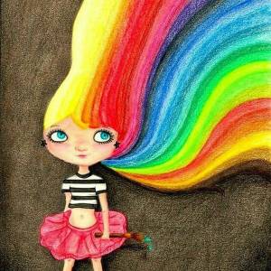 Раскраска радуга для девочек #7 #466610