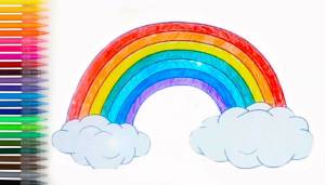 Раскраска радуга для детей 4 5 лет #9 #466649