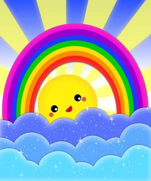 Раскраска радуга для детей 4 5 лет #30 #466670