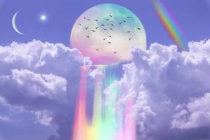 Раскраска радуга с облаками #22 #466799