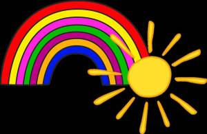 Раскраска радуга цветная для детей #6 #466855