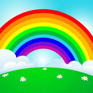 Раскраска радуга цветная для детей #22 #466871