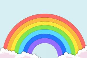 Раскраска радуга цветная для детей #23 #466872