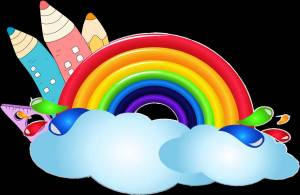 Раскраска радуга цветная для детей #25 #466874
