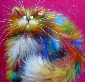 Раскраска радужный котик #4 #467323