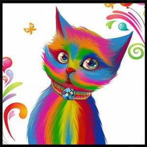 Раскраска радужный котик #6 #467325